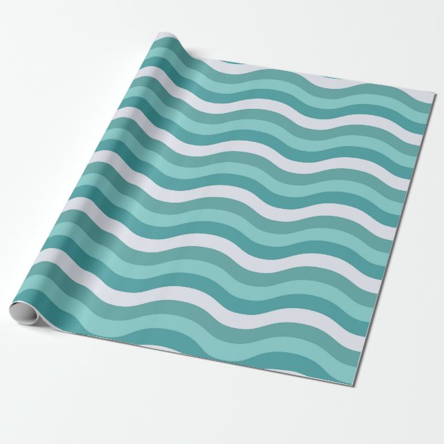 Papel De Regalo Ritmo de las olas oceánicas (Desenrollado)