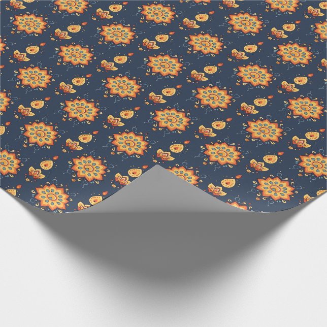 Papel De Regalo Ritmo diwali radiante Petal (Esquina)