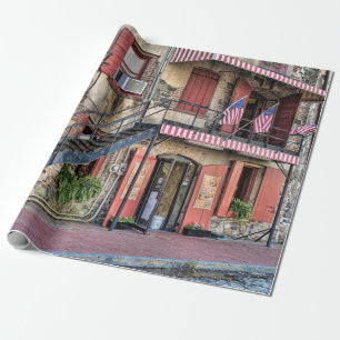 Papel De Regalo River Street, Savannah Georgia Fotografía de viaj