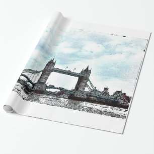 Papel De Regalo River Thames & Tower Bridge, Londres Inglaterra
