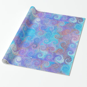Papel De Regalo Rizos azules del mar
