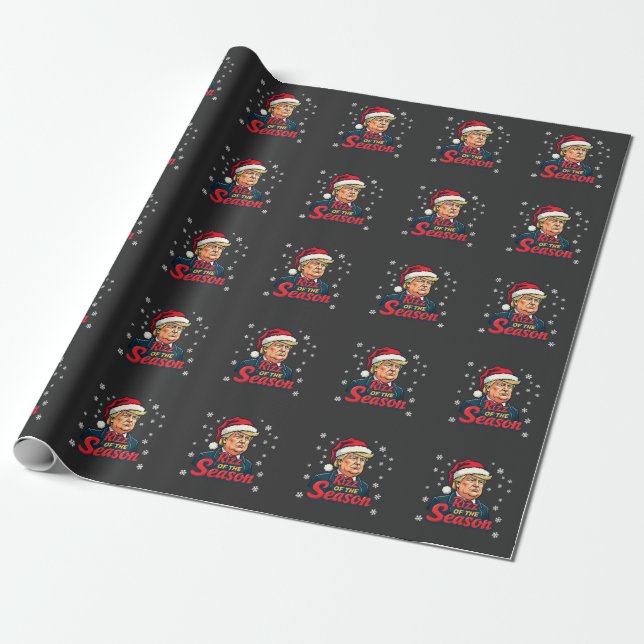 Papel De Regalo Rizz of the Season Funny Navidades de Trump (Desenrollado)