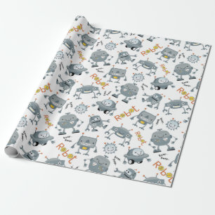 Papel De Regalo Robot amistoso