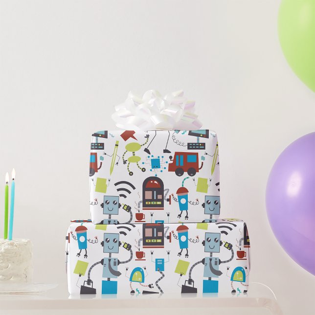 Papel De Regalo Robot Doodles (Subido por el creador)