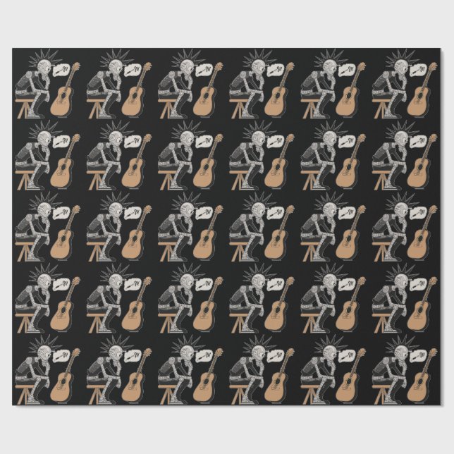 Papel De Regalo Robot musical confuso (Superficie plana)