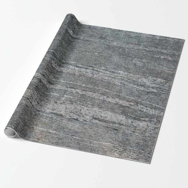 Papel De Regalo Roca de sedimento en capas negras (Desenrollado)