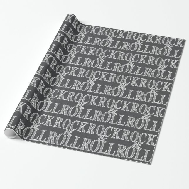 Papel De Regalo Roca editable y cuero rodante (Desenrollado)