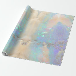 Papel De Regalo Roca Gemstone de cristal azul Opal Aquamarine