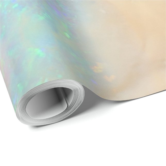 Papel De Regalo Roca Gemstone de cristal azul Opal Aquamarine (Esquina del rollo)