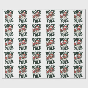 Papel De Regalo Roca Yule Santa Cuernos de Diablo Yule krampus