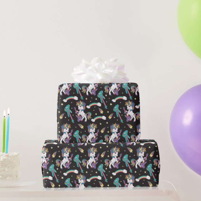 Papel De Regalo Rocas N Unicornios (Regalos de fiesta)