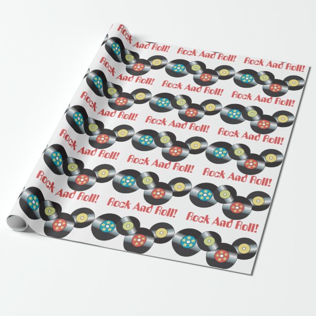 Papel De Regalo Rock and Roll (Desenrollado)