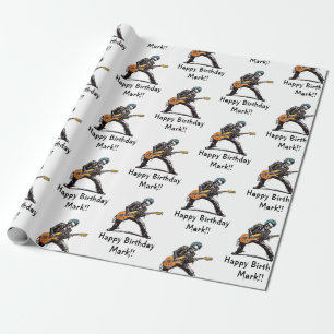 Papel De Regalo Rock and Roll Skeletons Birthday Party