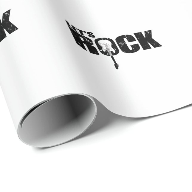 Papel De Regalo Rock Gitarre Musikstil Genre Rockband (Esquina del rollo)