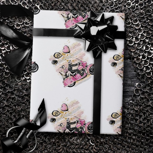 Papel De Regalo Rock My World | Sublimación de motocicletas de par (Subido por el creador)