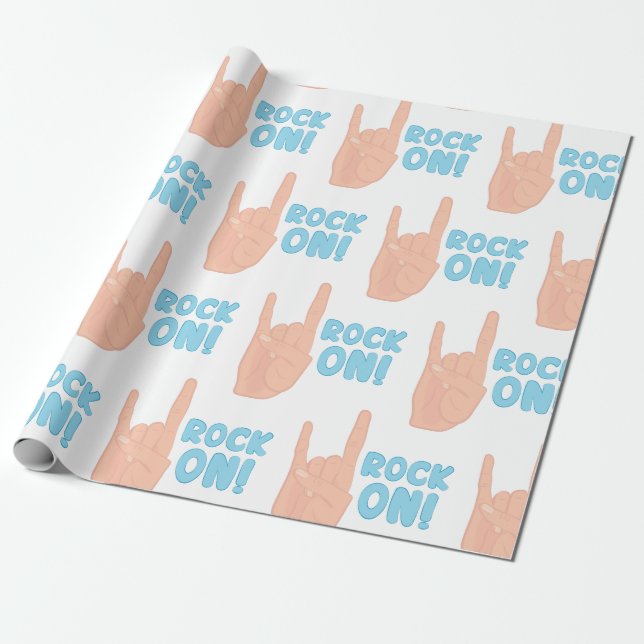 Papel De Regalo Rock On (Desenrollado)