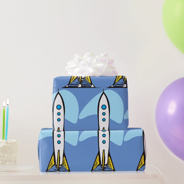 Papel De Regalo Rocketship listo para el lanzamiento (Subido por el creador)