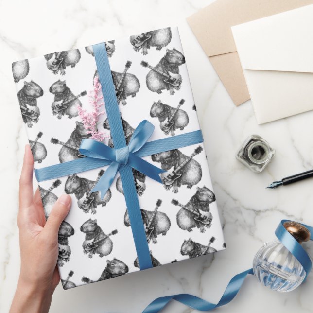 Papel De Regalo Rockstar Capybara (Regalar)