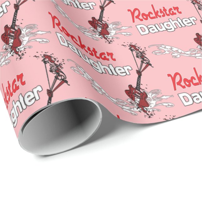 Papel De Regalo Rockstar Daughter (Esquina del rollo)