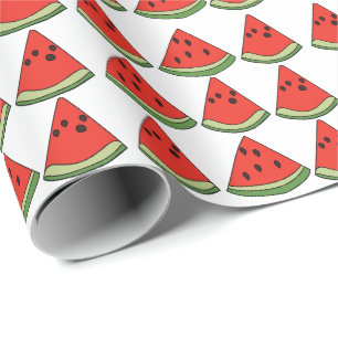 Papel De Regalo Rodajas de sandía roja