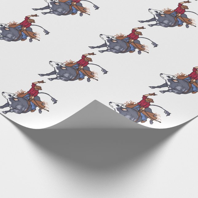Papel De Regalo Rodeo Bull Rider (Esquina)