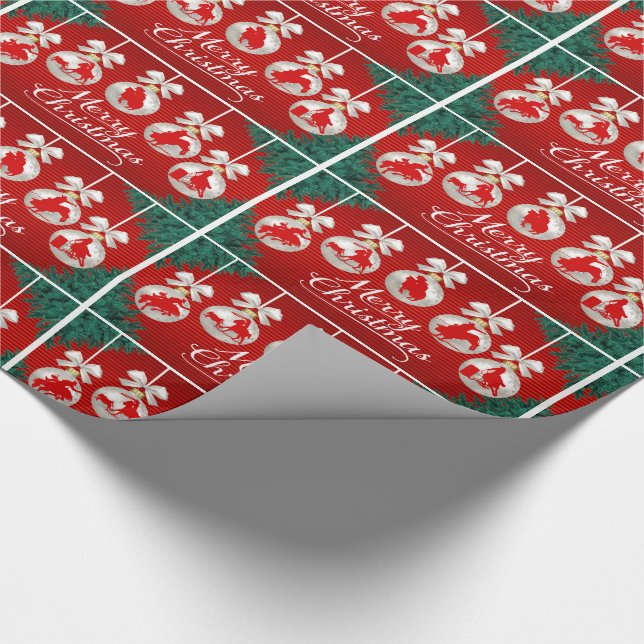 Papel De Regalo Rodeo Ornaments Merry Christmas Gift Wrap (Esquina)