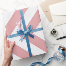 Papel De Regalo Rojizo Geométrico Rosa