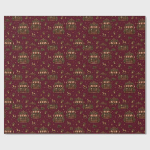 Papel de regalo rojo arándano Grand European Chris