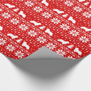 Papel De Regalo Rojo barbudo del modelo del suéter del navidad de
