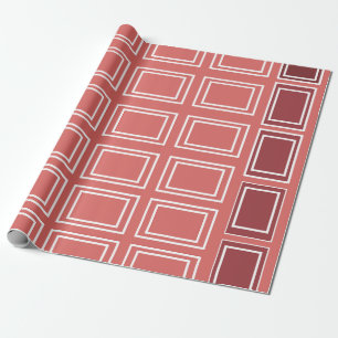 Papel De Regalo Rojo Blanco Cuadrado Rectángulo Geométrico