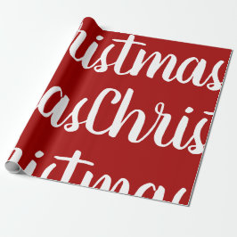 Papel De Regalo Rojo Blanco Navidad