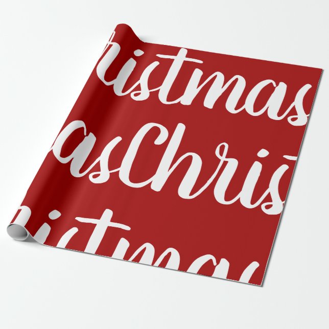 Papel De Regalo Rojo Blanco Navidad (Desenrollado)