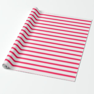 Papel De Regalo Rojo Blanco Rayado Clásico Navidad Nostálgico
