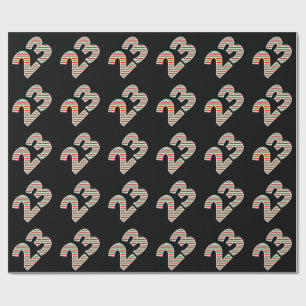 Papel De Regalo Rojo, blanco, verde "23" 23er evento en el Día del