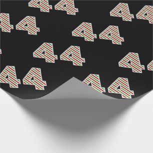 Papel De Regalo Rojo, blanco, verde "44" 44º evento en el Día del 