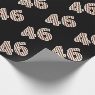 Papel De Regalo Rojo, blanco, verde "46" 46º evento en el Día de