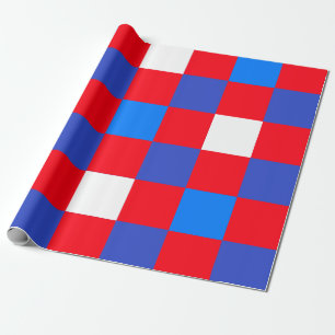 Papel De Regalo Rojo, Blanco y Audaz – Día de la Independencia Pat