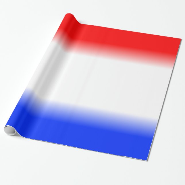 Papel De Regalo Rojo Blanco y Azul Patriótico (Desenrollado)