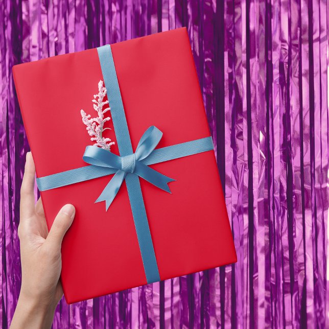 Papel De Regalo Rojo Cadmio Color Sólido (Subido por el creador)