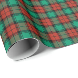 Papel De Regalo Rojo de la tela escocesa tradicional del navidad y