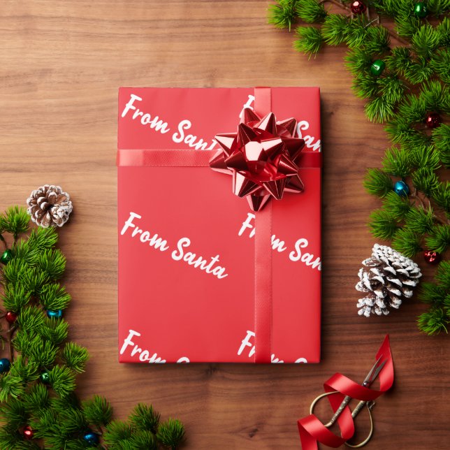 Papel de regalo rojo de Santa (Regalo de vacaciones)