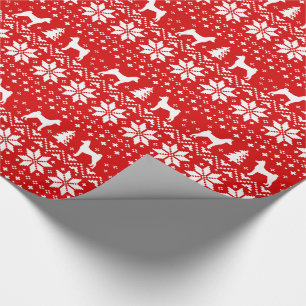 Papel De Regalo Rojo del modelo del suéter del navidad de Basenji
