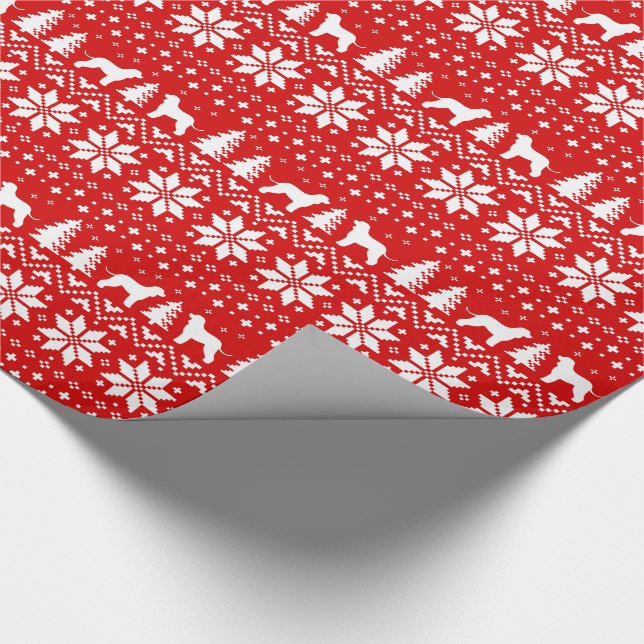 Papel De Regalo Rojo del modelo del suéter del navidad de los (Esquina)