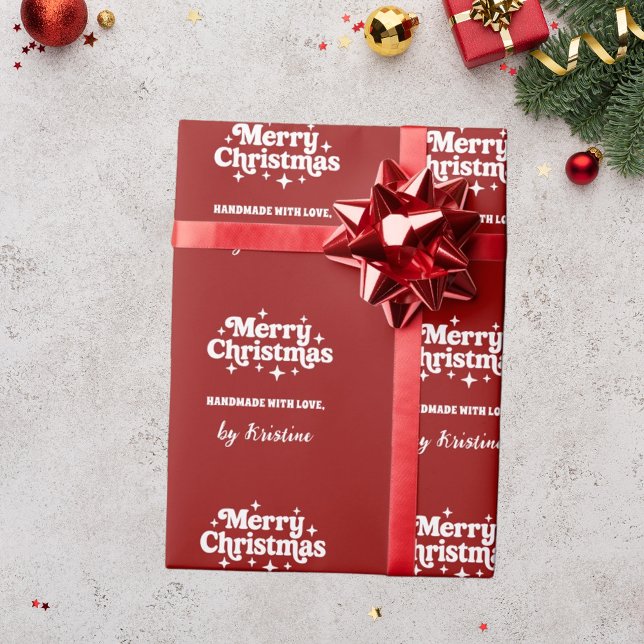 Papel De Regalo Rojo hecho a mano por Navidades envolver regalos (Subido por el creador)