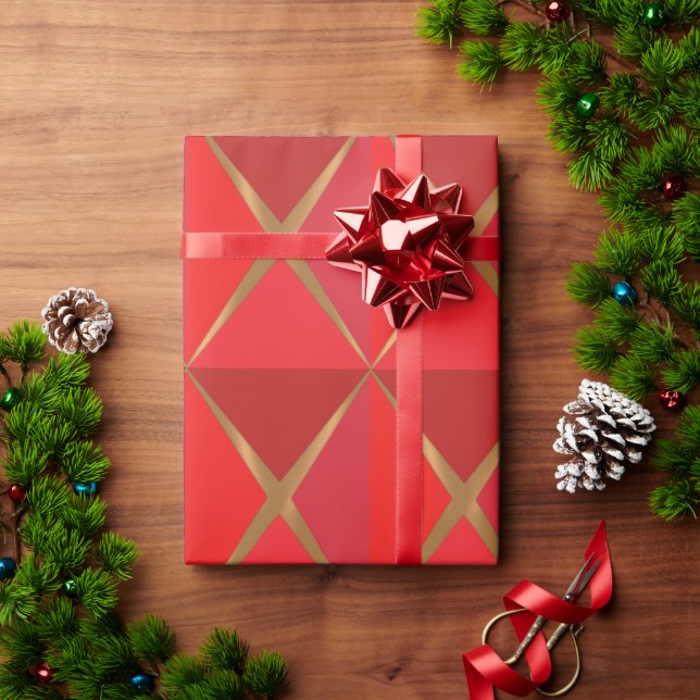 Papel de regalo rojo Joyoux Noel (Regalo de vacaciones)