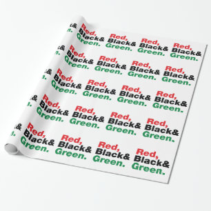 Papel De Regalo Rojo, negro y verde