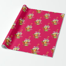 Rojo Primrose Bouquet Vintage Patrón floral de pri