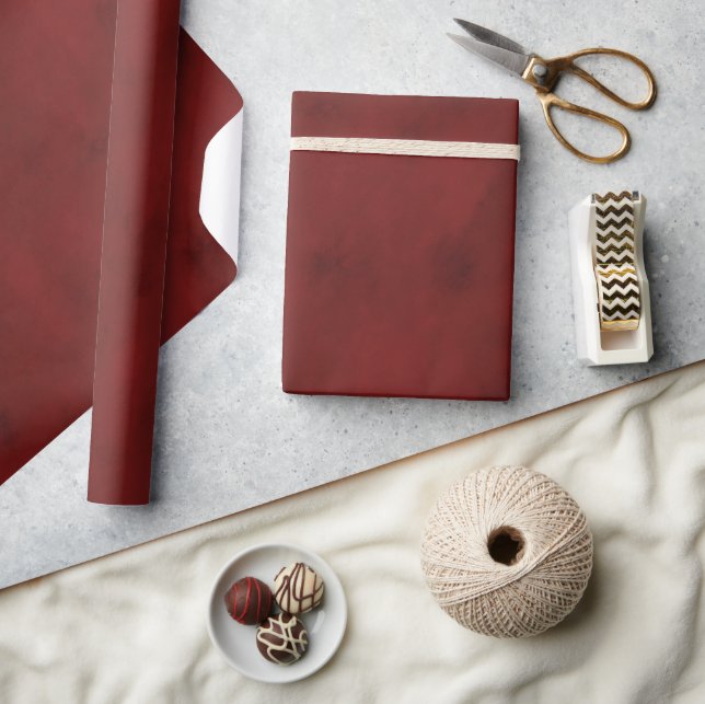 Papel De Regalo Rojo Profundo (Artesanía)