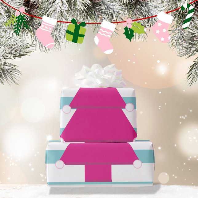 Papel De Regalo Rojo rosa de árbol de Navidad (Subido por el creador)