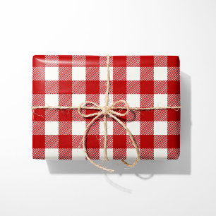 Papel De Regalo Rojo Rustico